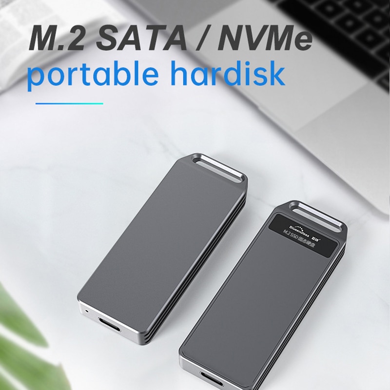 UTHAI New M.2 Mobile HDD Enclosure Nvme/SATA To USB 3.1 Mini Solid State Hard Disk Box External 2242 Transmission Speed 10Gbps