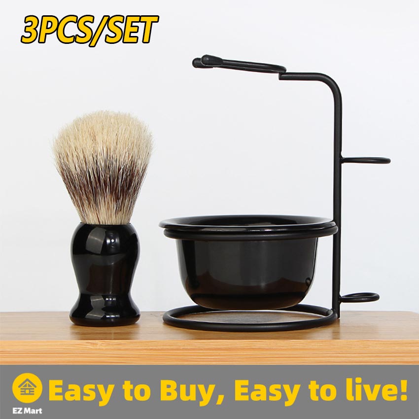 Men Shaving Set Beard Removal Wet Shave Brush Bowl Holder Grooming Kit