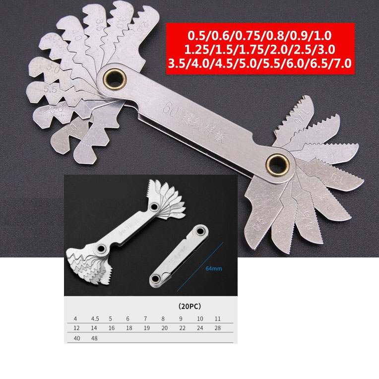 (( 2pcs Thread Gauge )) ( 0.570 448 ) Sample Gauge Metric Tooth