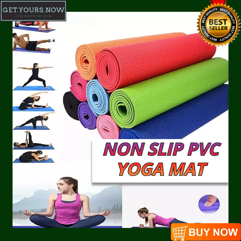 Yoga Mat Exercise Fitness Thick Large Mat Yoga Mats for Women Men Stretching Yoga Pad Classic 4mm Eco Friendly Non Slip Mat for Pilates Gym Home Workout 