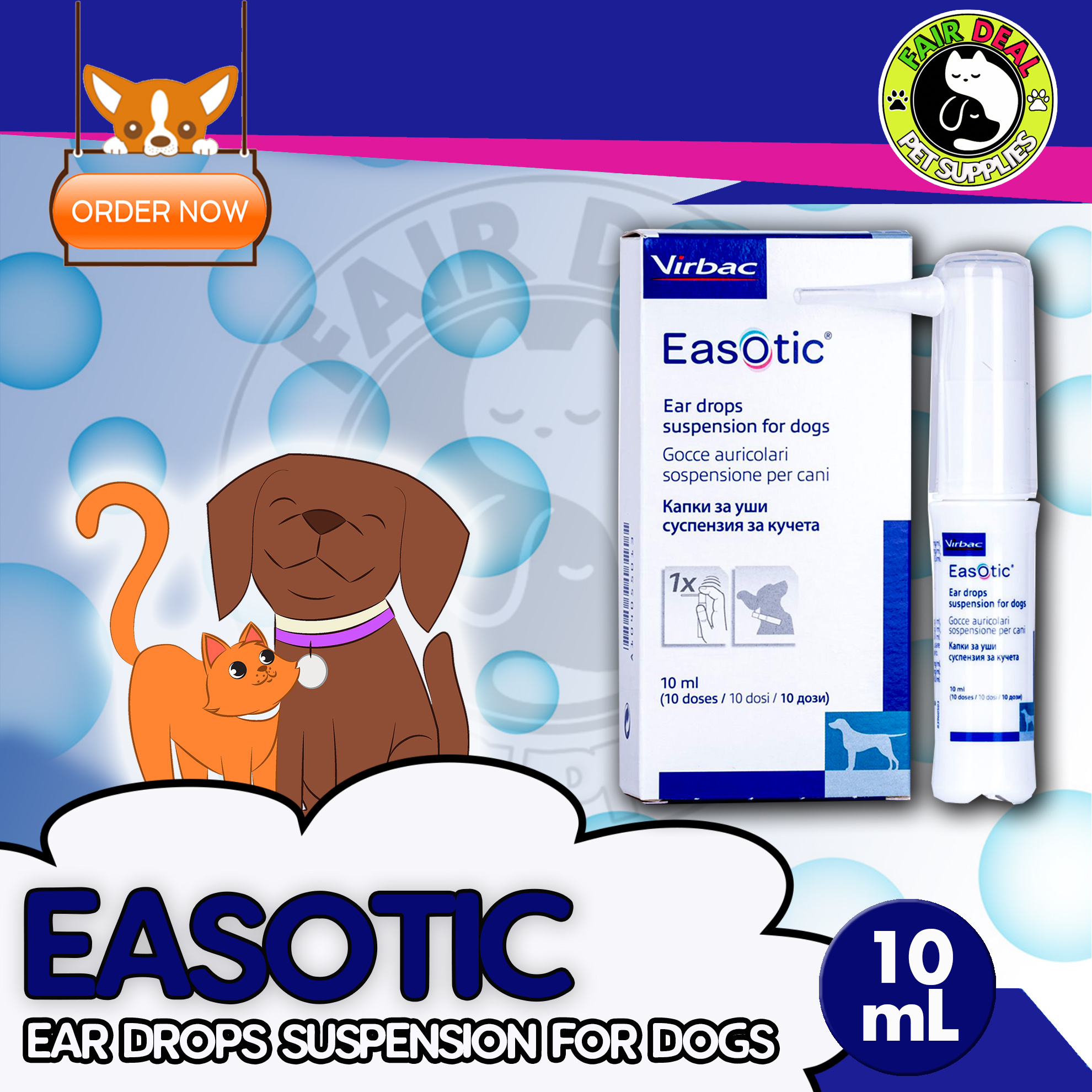 EASOTIC Virbac Ear Drop Suspension for Dogs (10 ml) Lazada PH