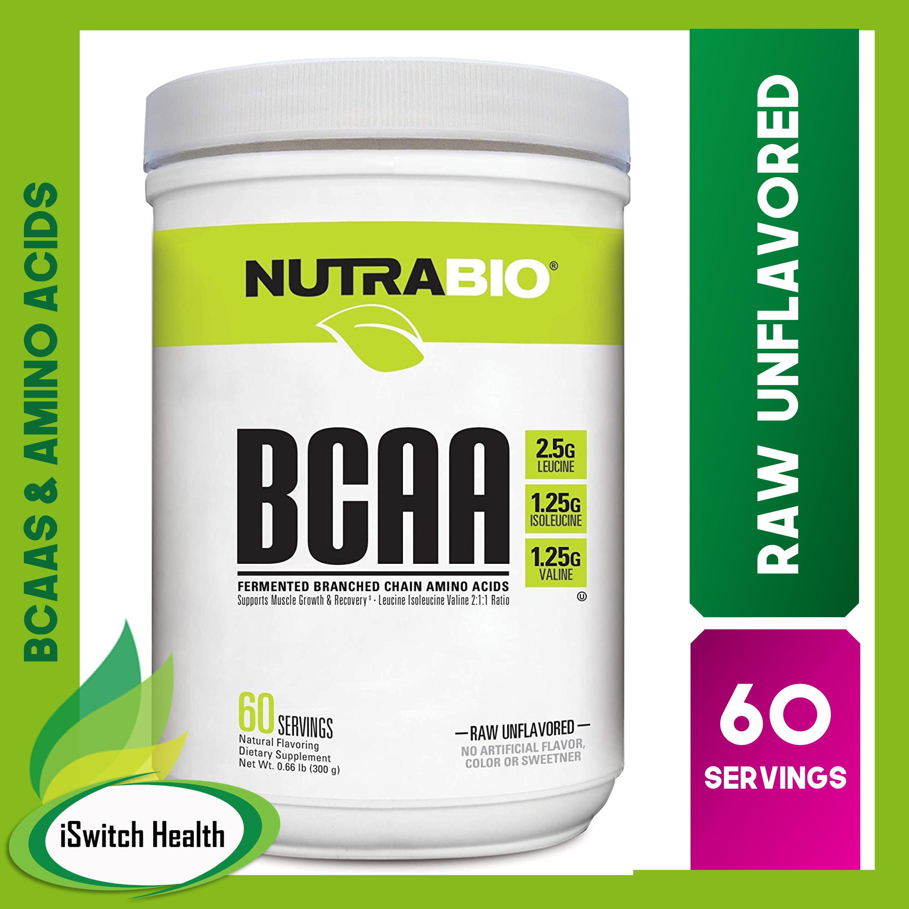 Nutrabio BCAA Natural Powder 300g Unflavored Lazada PH
