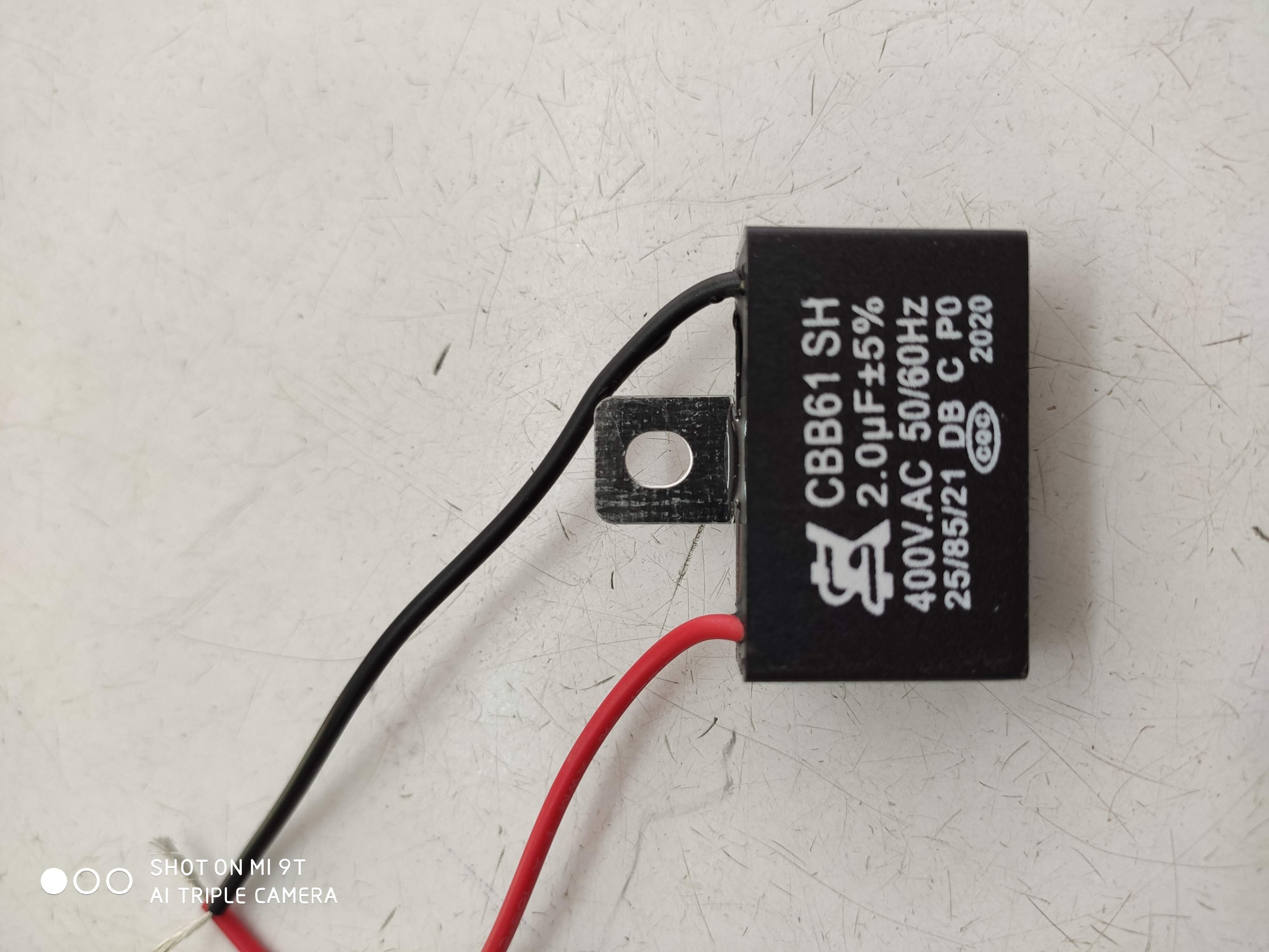 capacitor 2 uf 400VAC ac fan capacitor CBB61 SK electric fan parts