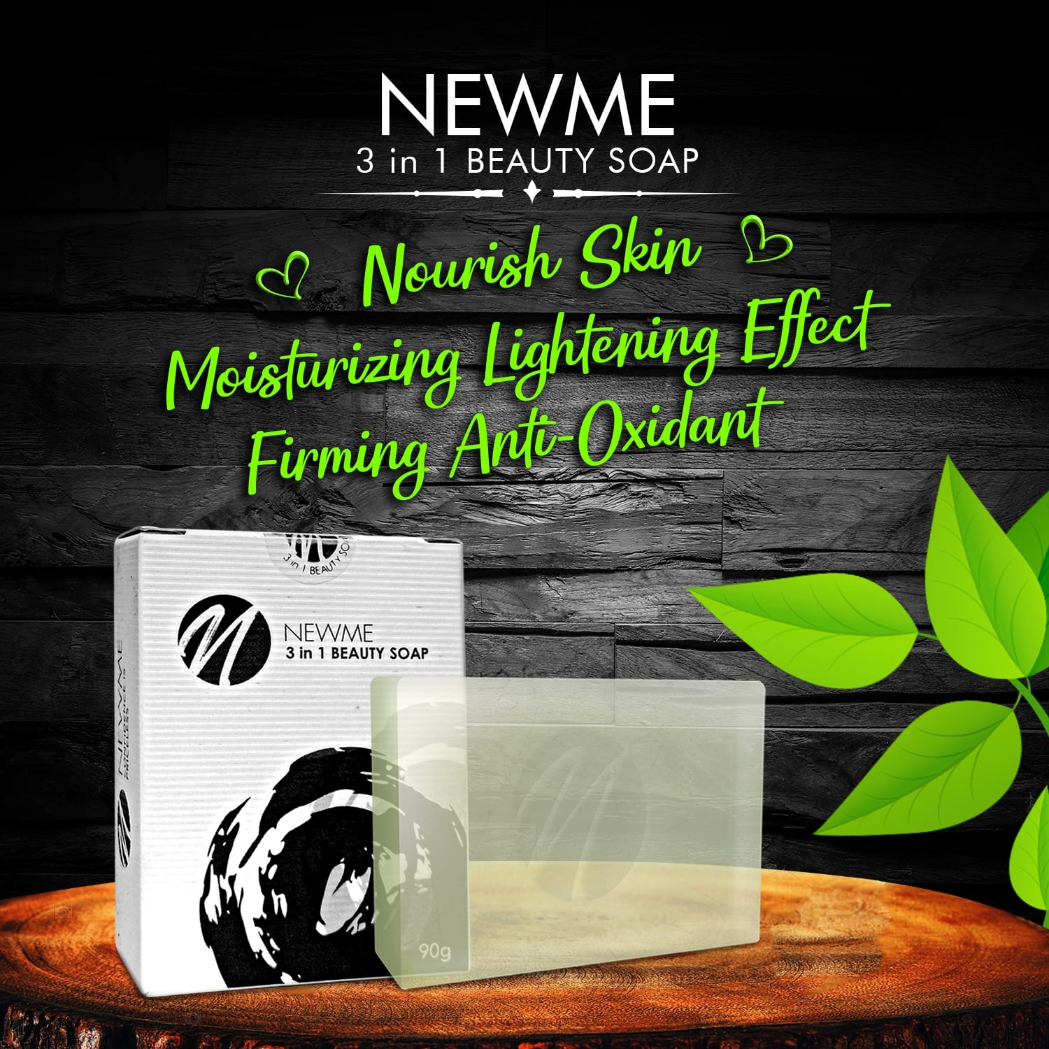 Newme 3 In 1 Beauty Soap Original Newme 3in1 Whitening Soap Sale Anti Acne Anti Aging Whitening Firming Acne Care Anti Aging Moisturizing Soothing Lifting Brightening Even Out Skin Tone Texture Detoxify Newme