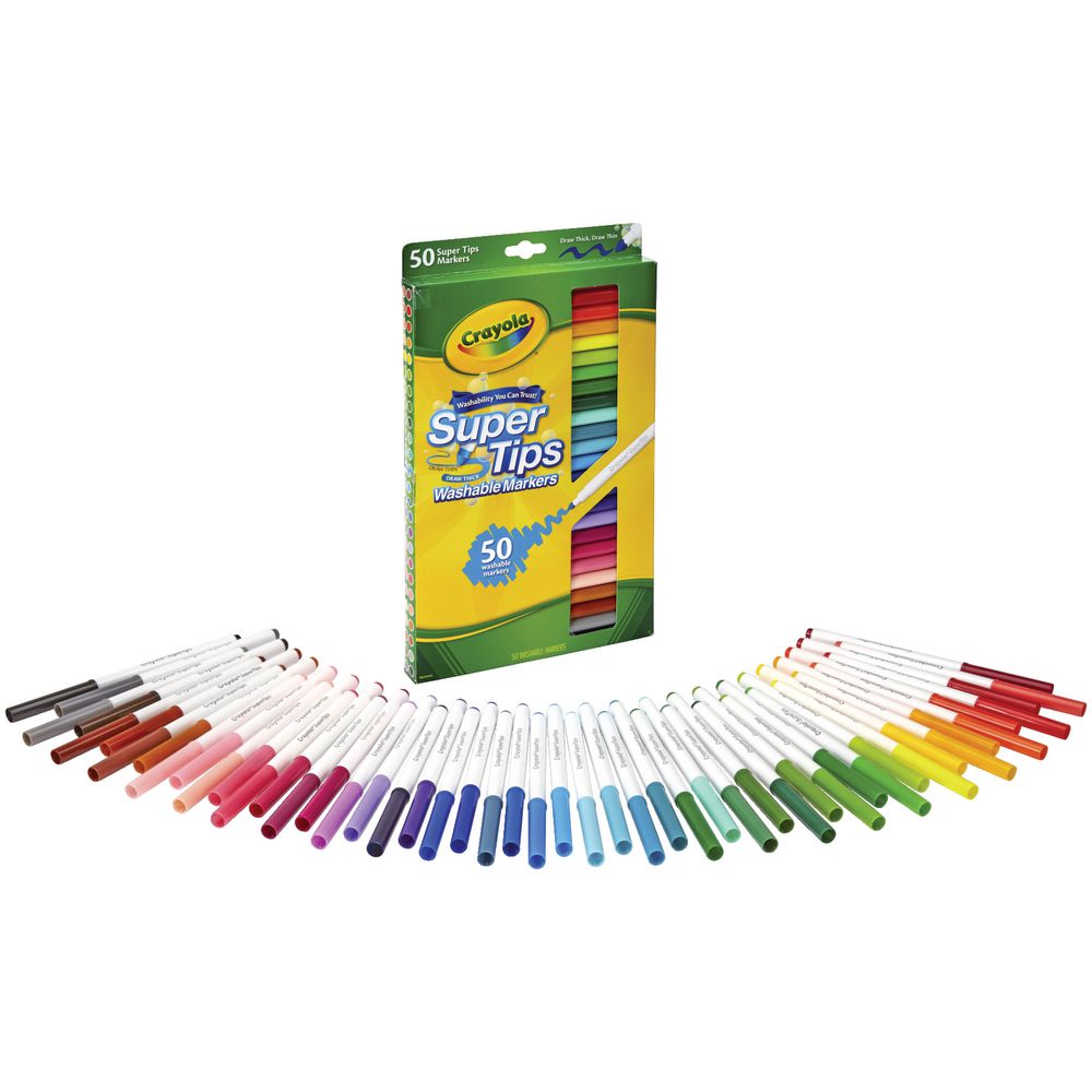 Crayola Supertips Washable Markers 50 School Supplies Lazada PH