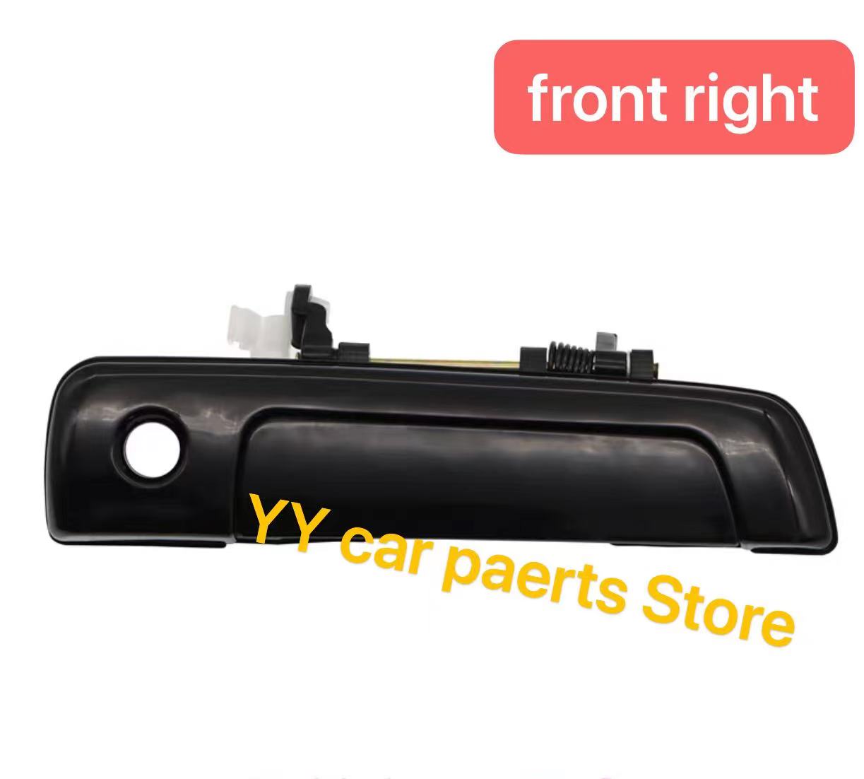 Evan-Fischer Rear Left Outer Door Handle For 2008-2017 Mitsubishi Lancer - Painted Silver (Without Key Hole, No Sensor)