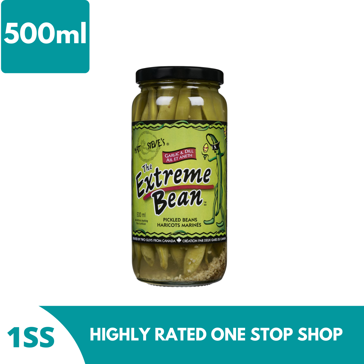 Matt & Steve's The Extreme Bean Garlic & Dill, Pickled Green Beans