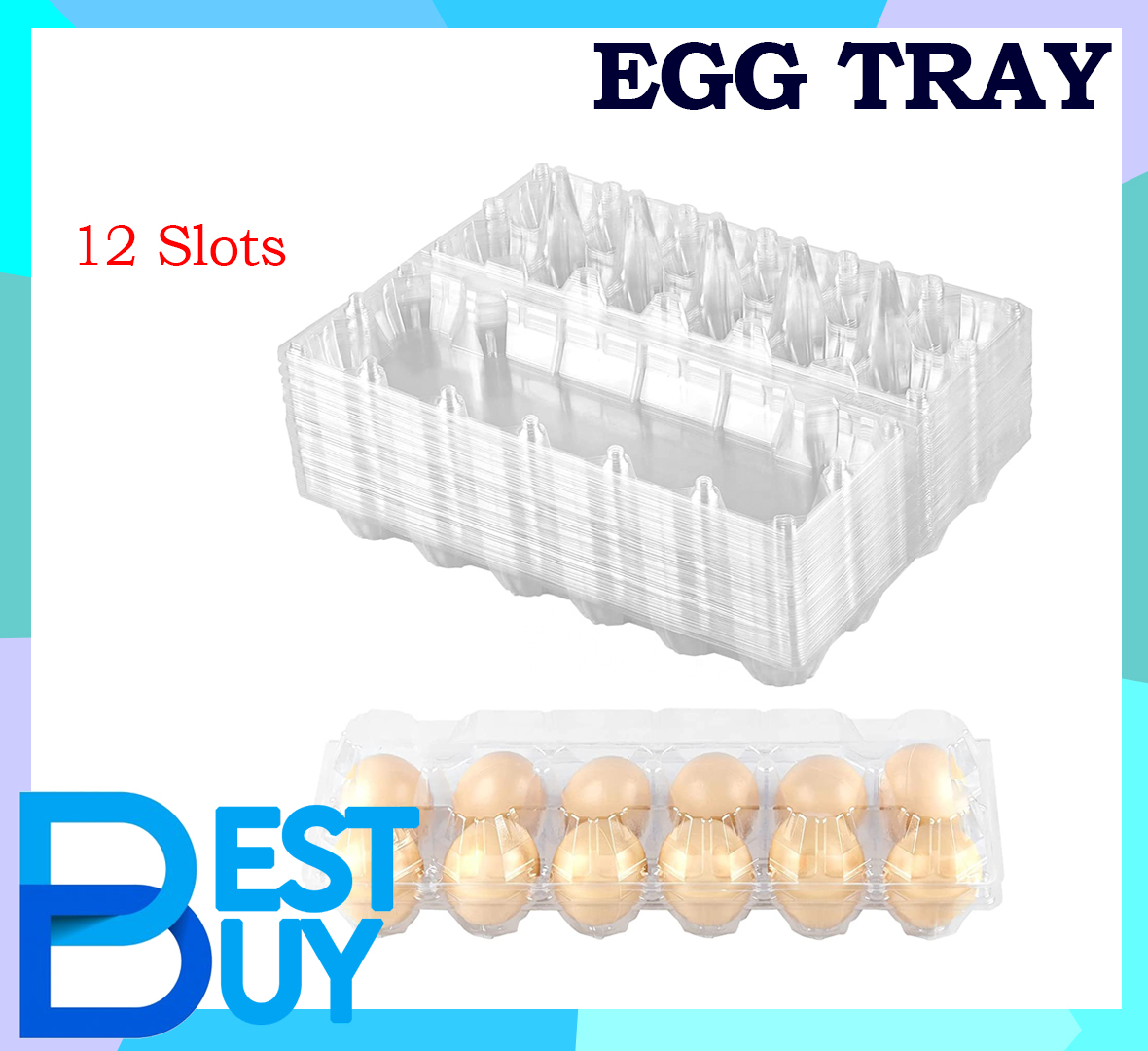 (1020 pcs.) EGG TRAY CLEAR PACK EGG STORAGE 6slots12slots EGG