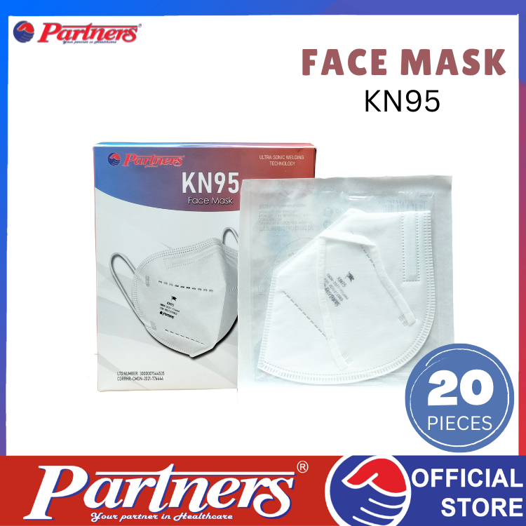 Partners KN95 DISPOSABLE FACE MASK 5 Layers [20 pieces/box] Lazada PH