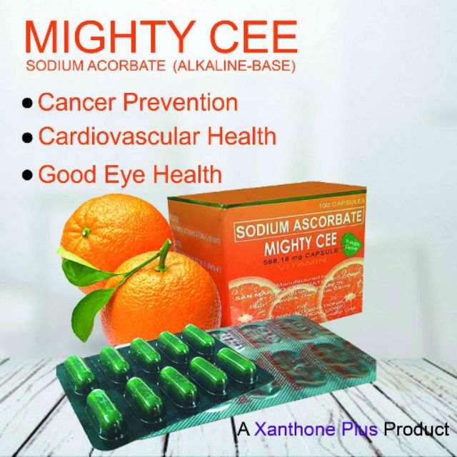 MIGHTY CEE ALKALINE VITAMIN C ASCORBIC ACID as SODIUM ASCORBATE 500mg