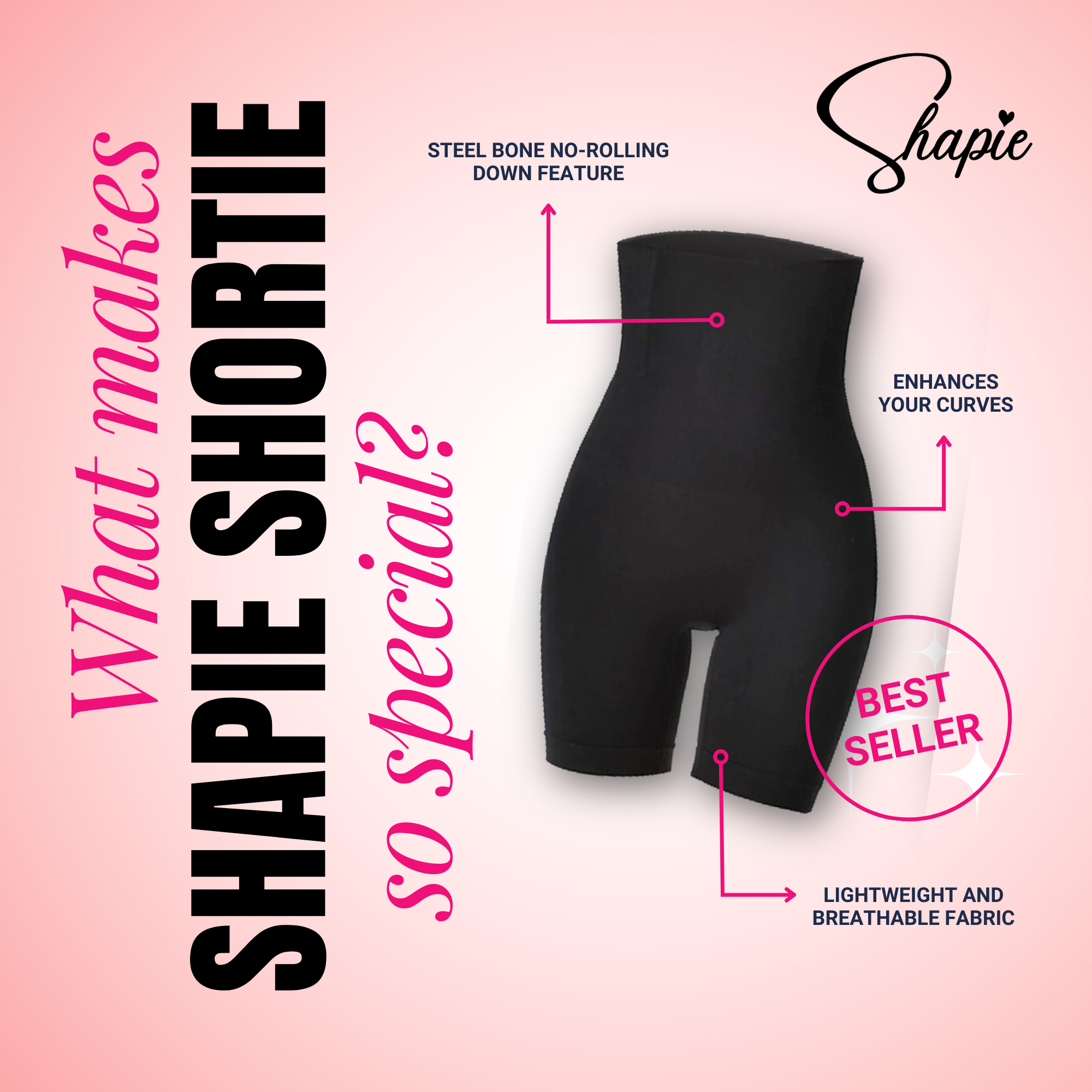 ShapiePH Shortie Body Shaping Curves Enhancing with Thigh Slimming