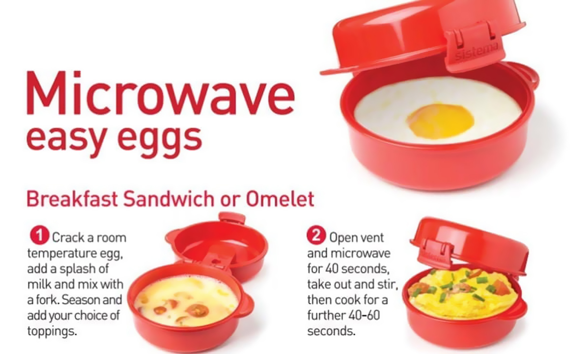 Sistema 1117 Easy Eggs Microwave Cookware Red