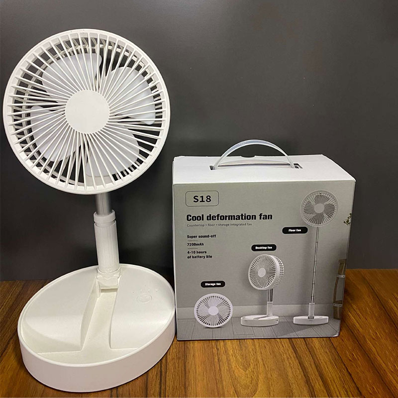 Korea S18 Foldable Silent Portable Stand Fan 7200 mAh USB Wireless Use