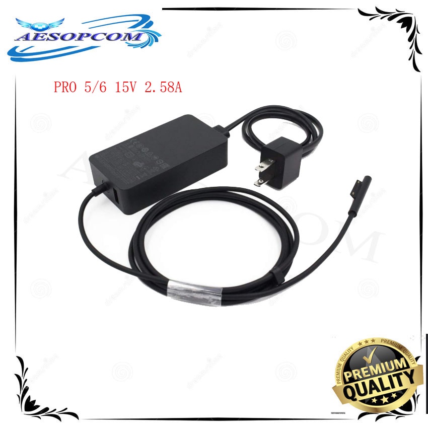 Microsoft Surface Pro 6 Charger 15V 2.58A 44W Portable Charger for