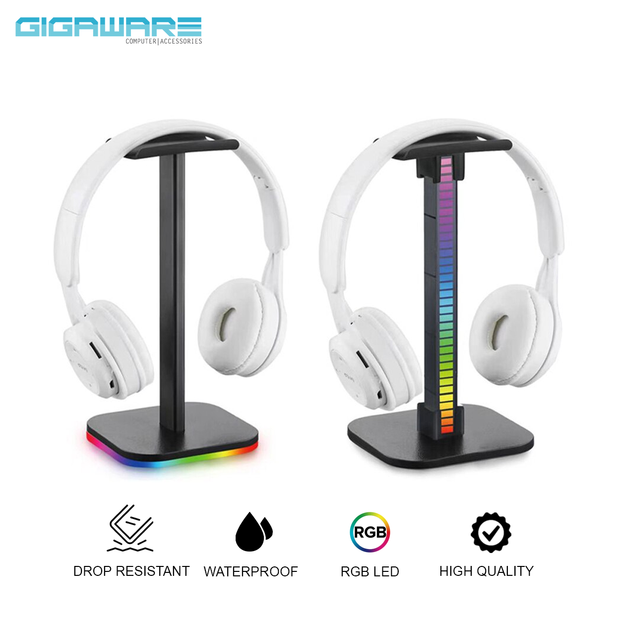 Gigaware RGB Gaming Headphone Stand Headset Desk Display Holder