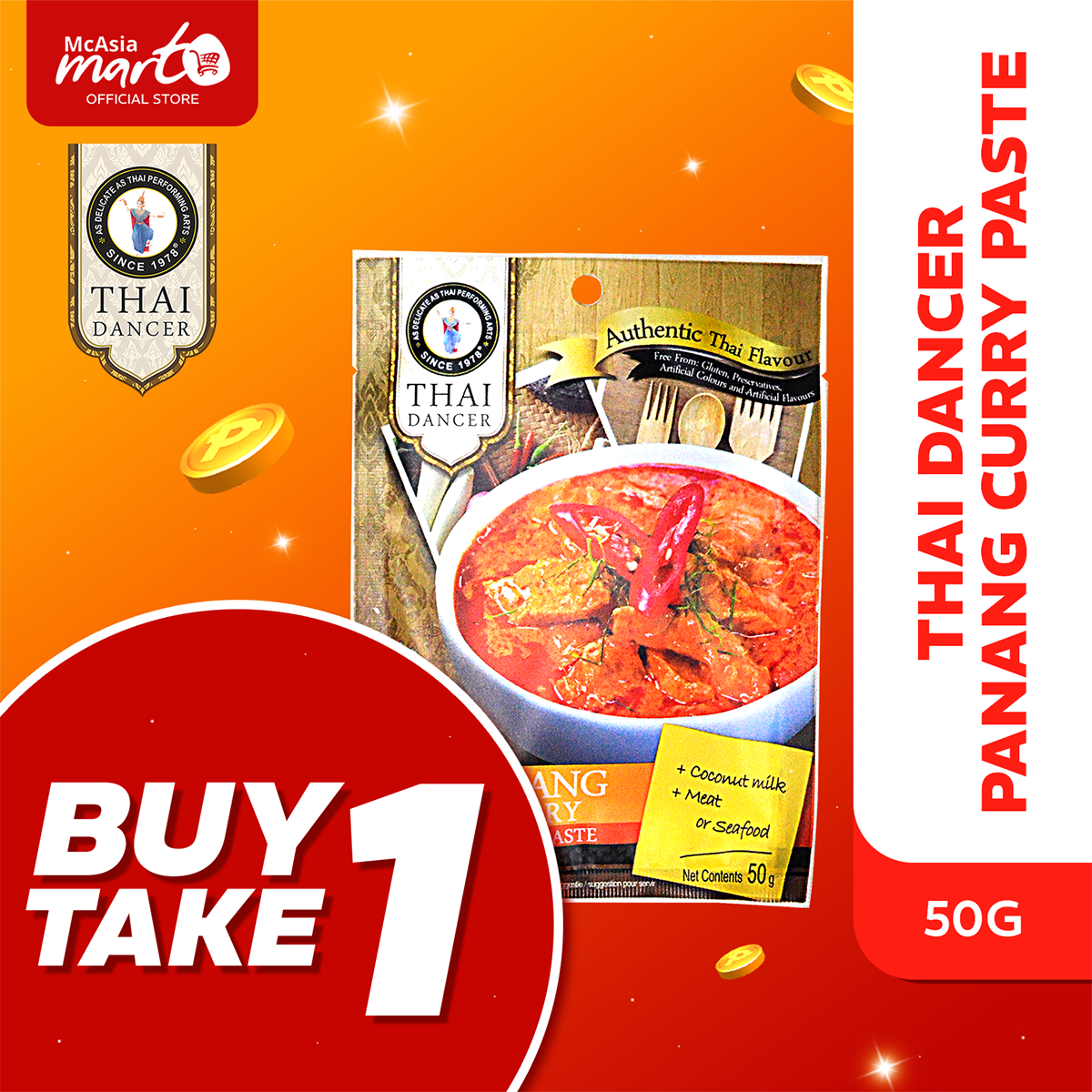 THAI DANCER PANANG CURRY PASTE 50G BUY 1 TAKE 1 | Lazada PH