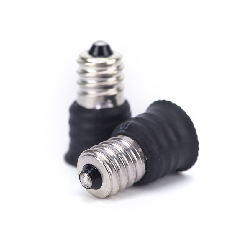 2pcs/10pcs black e12 to e14 bulb converter led light holder lamp adapter socket