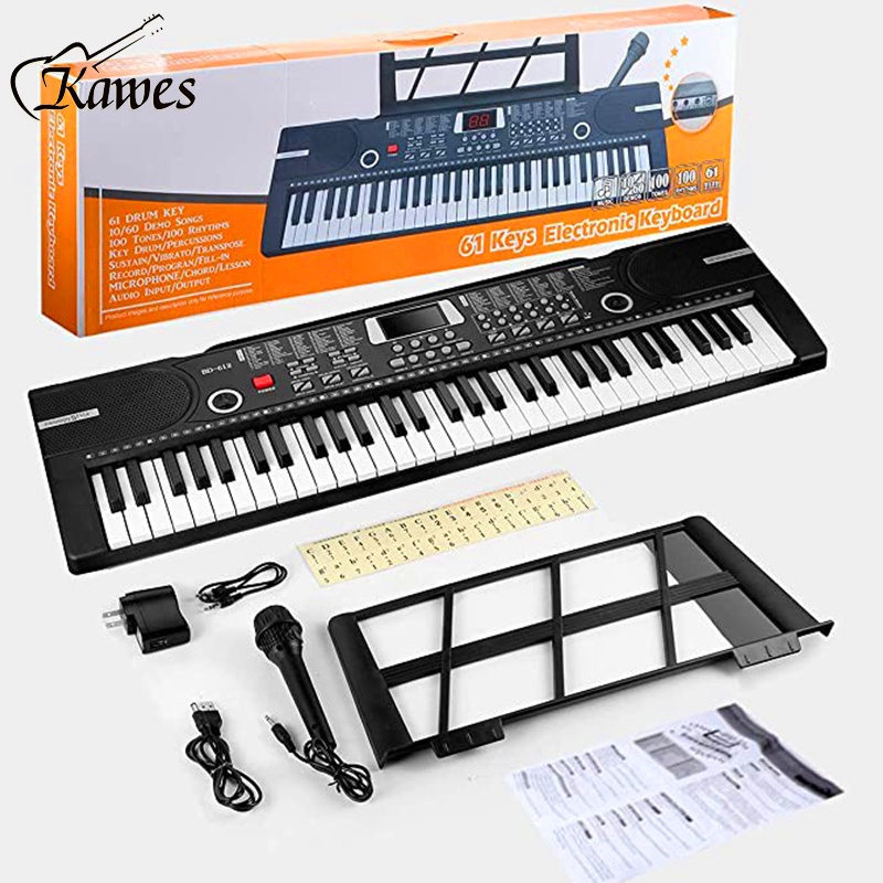 KAWES 61 Key Digital Electric Piano Keyboard Portable Electronic