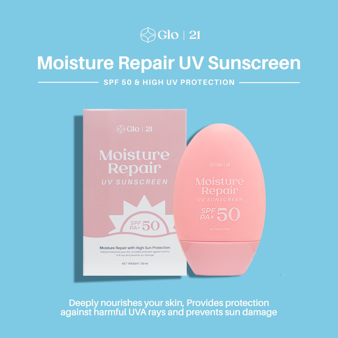 GLO Face/Body Whitening Moisture Repair Sunscreen with Longlasting SPF50 and UV Protection