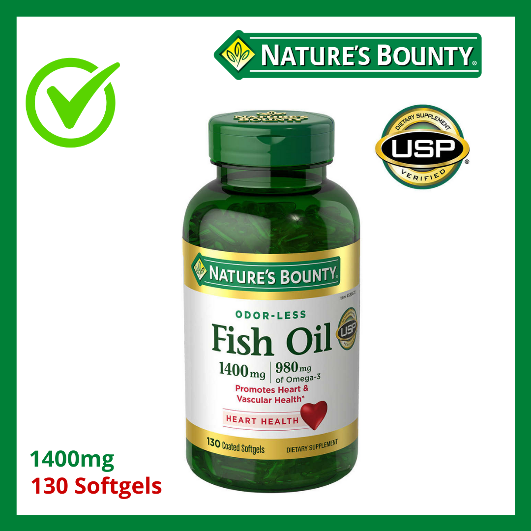 Nature Bounty Fish Oil 1400 mg Extra Strength 130 Softgels Lazada PH