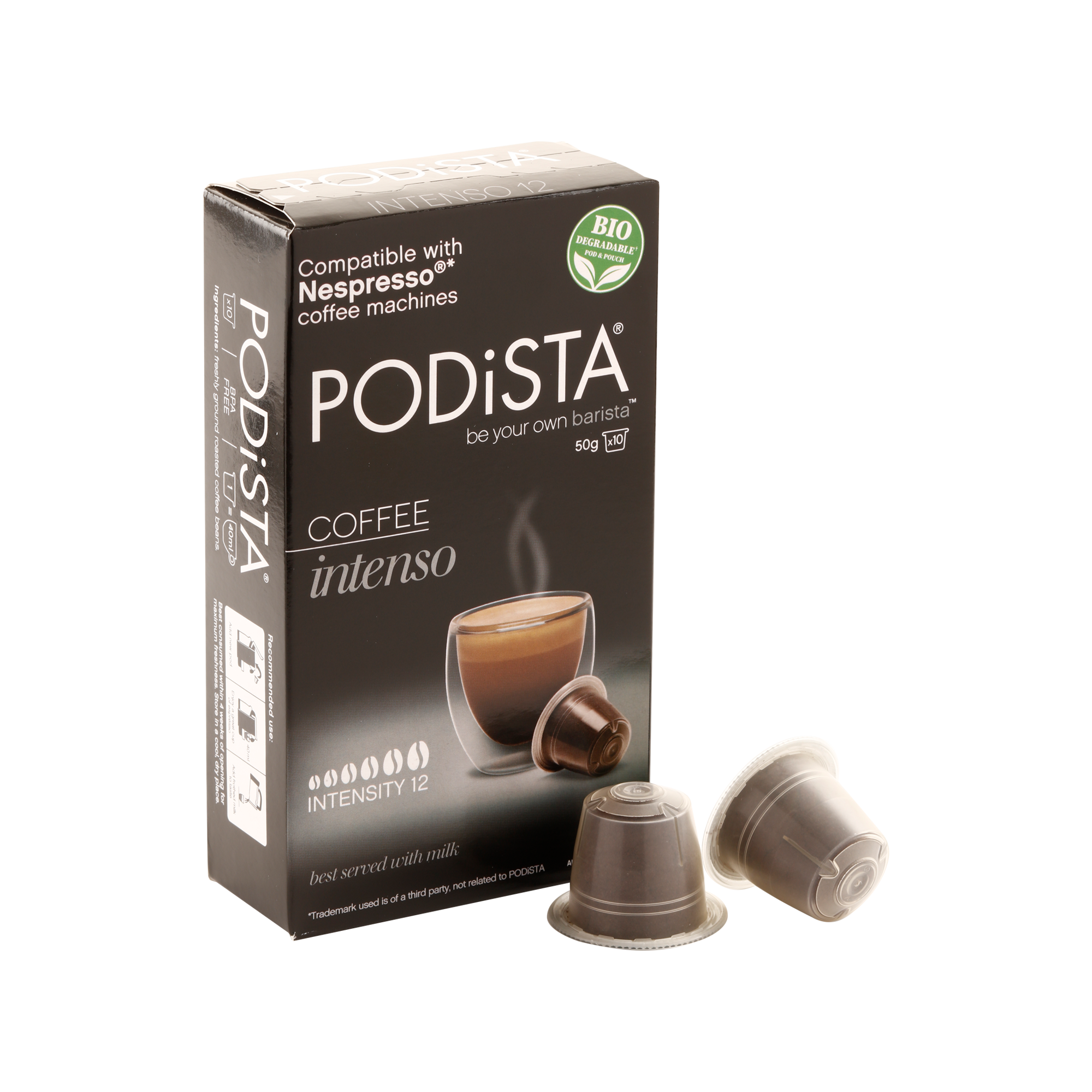 Podista Intenso Nespresso Compatible Oxo-Biodegradable Coffee