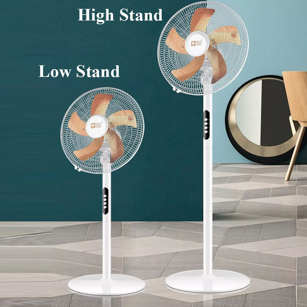 Hopeway Stand Fan 16 inches 60Watts 5 Leaf Blade Camel Adjustable Stand ...