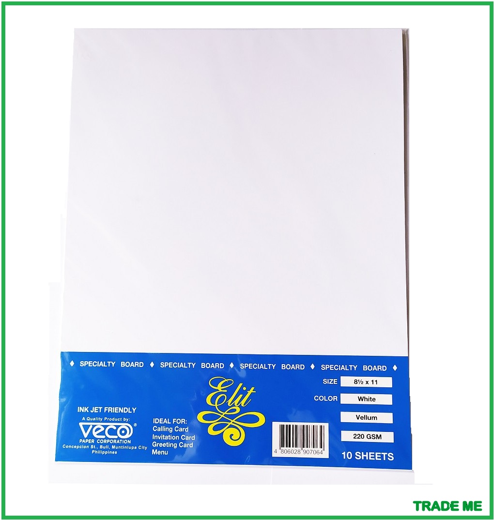 Board Vellum Prime Brand (230 Gsm)   Veco Brand (220 Gsm) (10sheets Per 