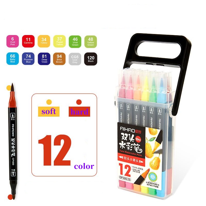 Water based Double headed Washable Watercolor Pen Students' - Temu