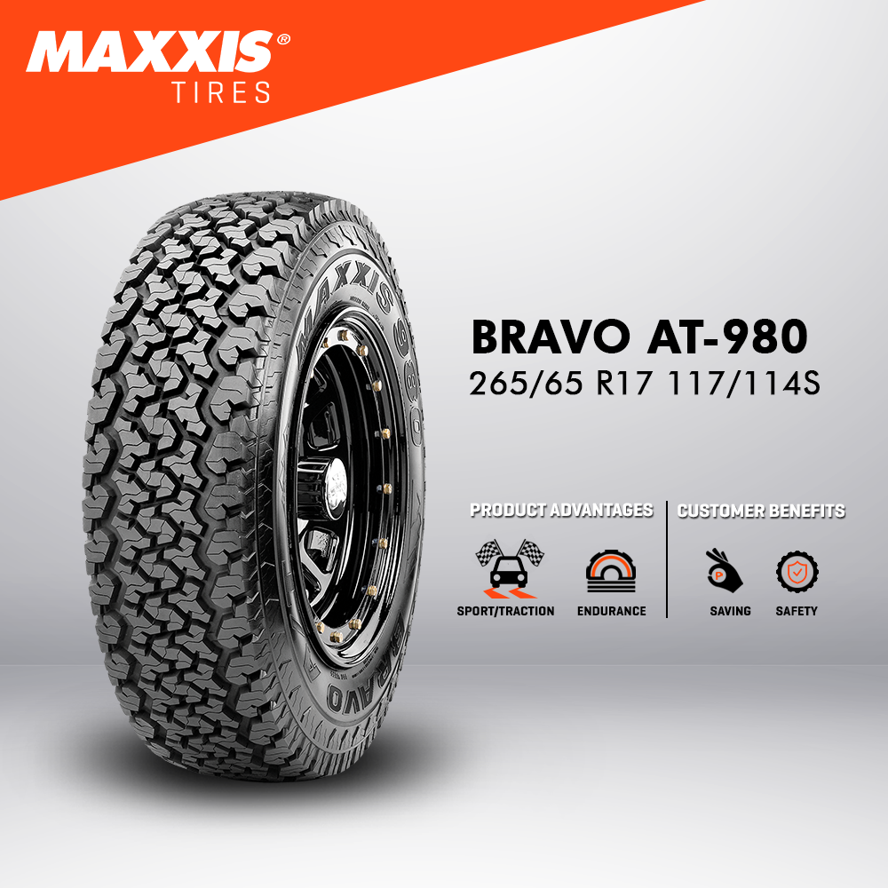 MAXXIS Bravo AT 980 LT 265 65 R17 117 114S SUV Tire Lazada PH