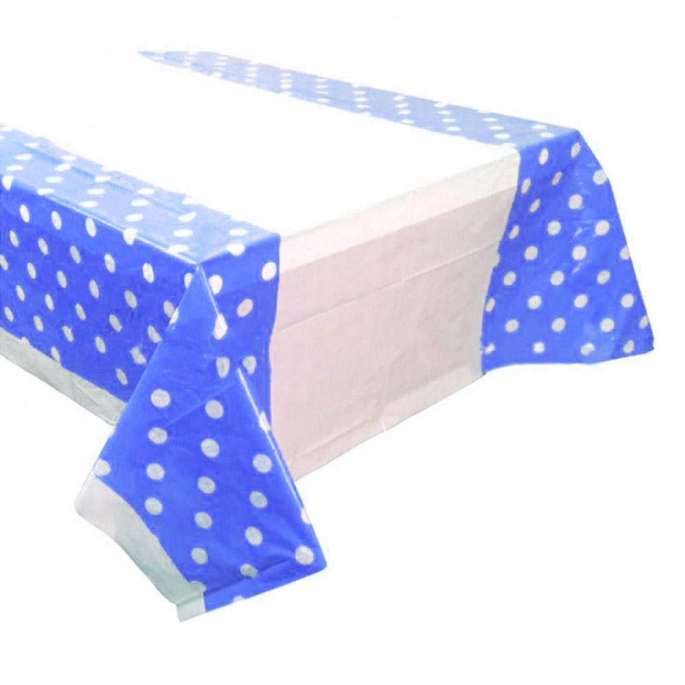 Polka Dot Disposable Plastic Tablecloth - 54x108 Inch Rectangle Party Table Cover For Indoor & Outdoor - View #3