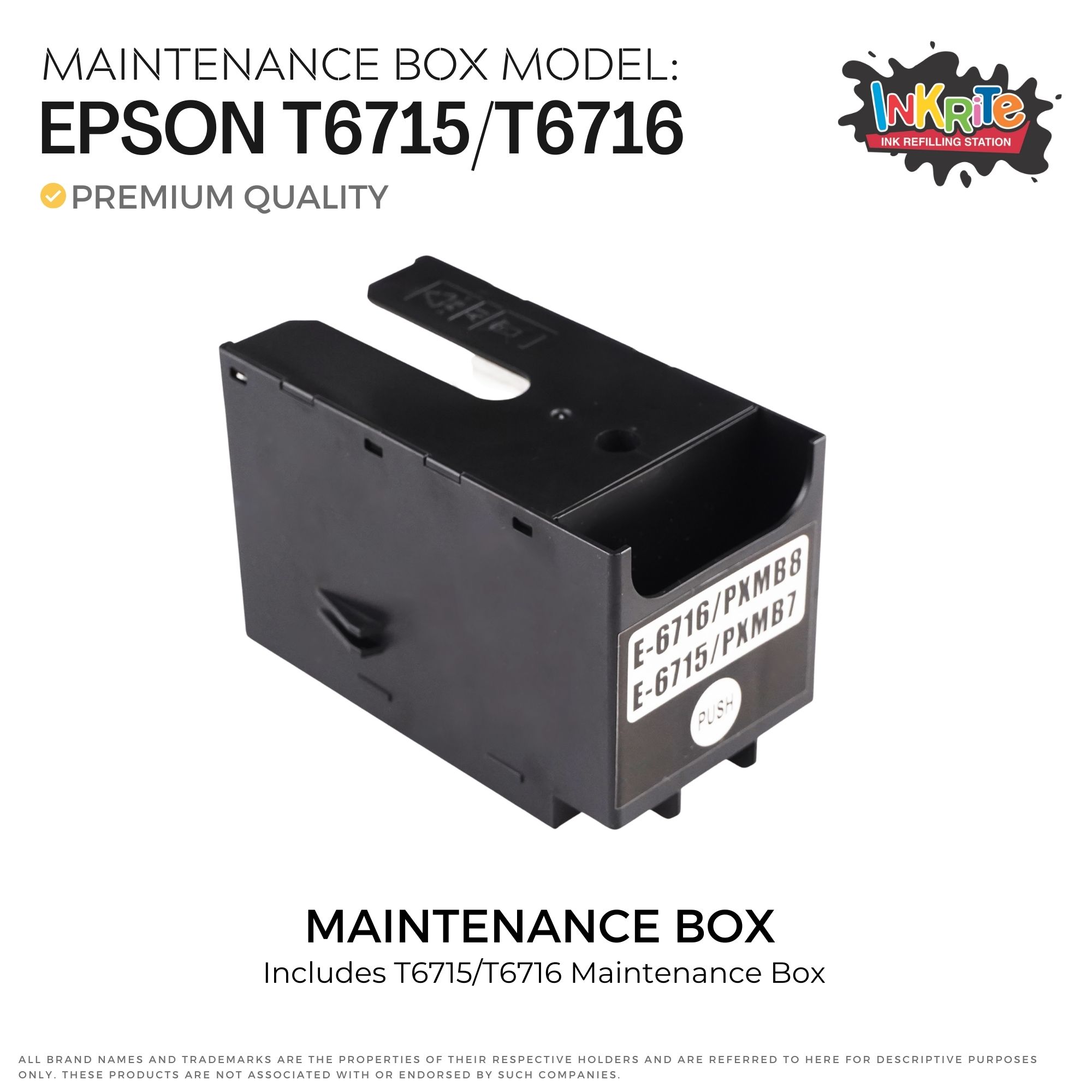 Inkrite T6715 T6716 Maintenance Box for Epson Workforce C5290 C5790 ...