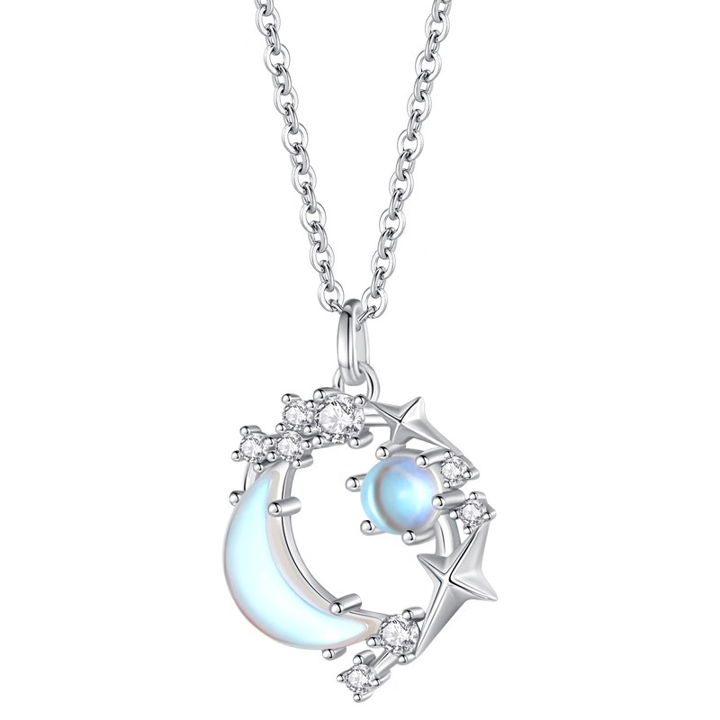 Lanrui Fantasy star and moon necklace star pendant moon theme ...