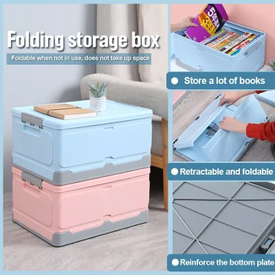 Collapsible Stackable Heavy Duty Storage Box, Collapsible Plastic Crate with Easy Handle BOX-122