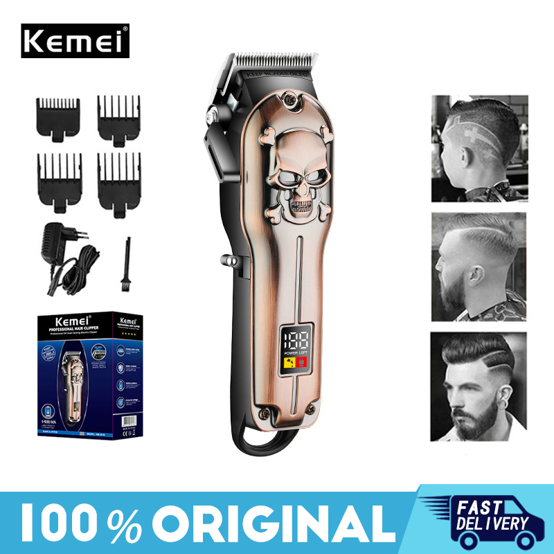 Original Kemei Hair Clipper for Men and Kids Full Set On Sale Professional  Barber Grooming Tools Kit Cordless Electric Razor Haircutting Machine  Pluggable Rechargable Beard Trimmer Wireless Cutter Shaver with LCD Display