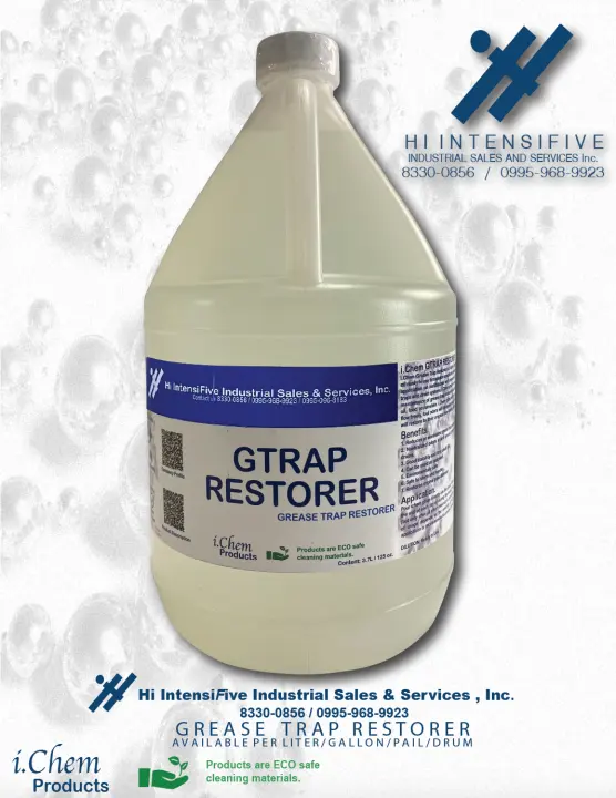 Grease Trap Restorer 1 Gallon Dissolves Grease Hair Oils Dredging Agent Sink Drain Cleaner For Kitchen