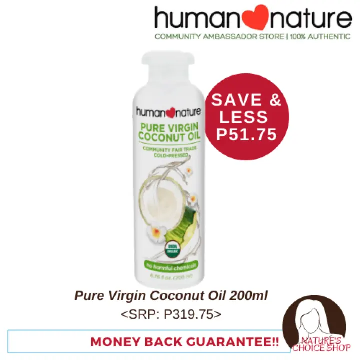 Nature's Choice Shop Human Nature Pure Virgin Coconut Oil [FREE!!! SANITIZER 50ML for minimum P1000 buy any HN products] | Lazada PH