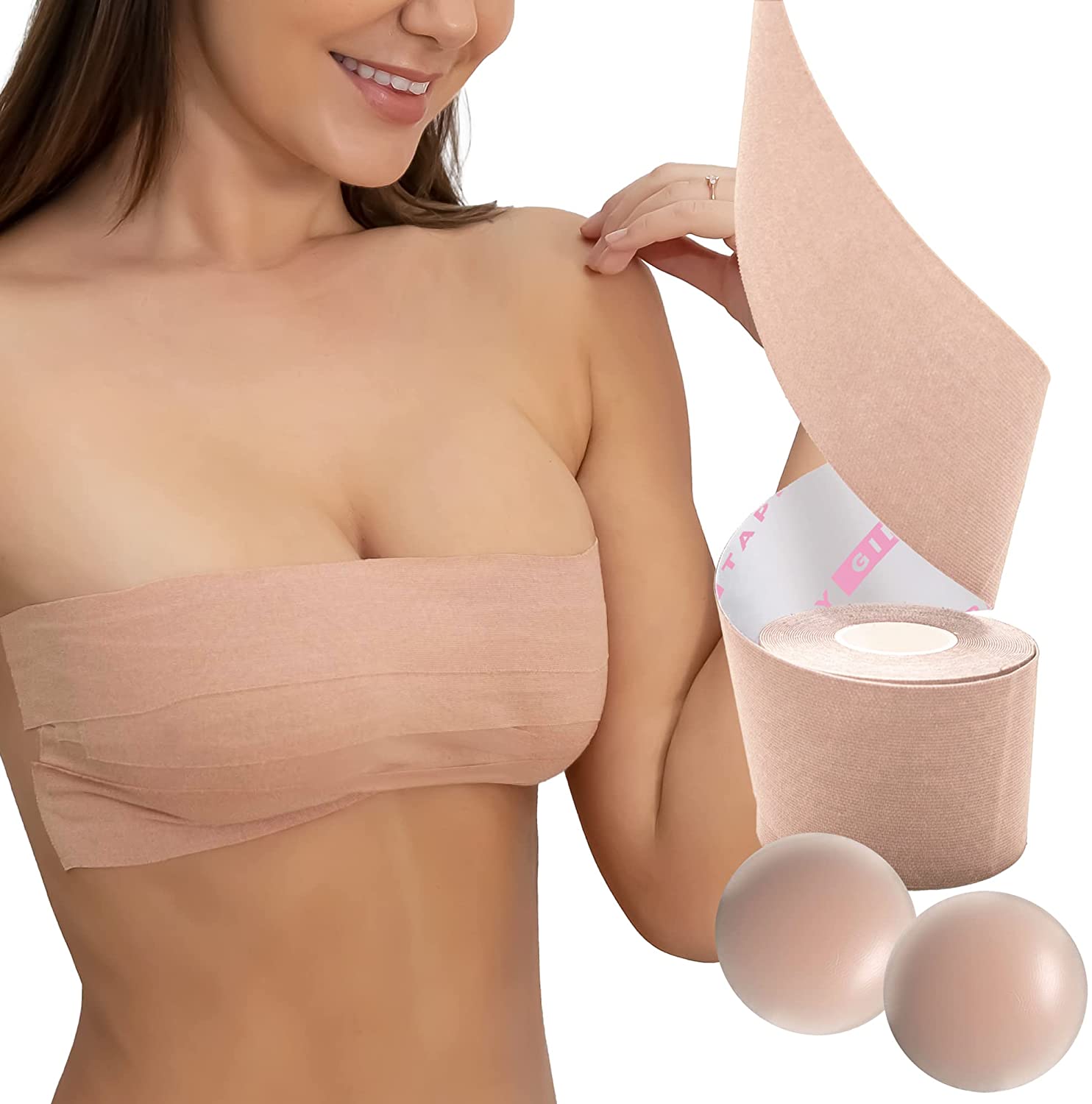 affluent PRIVE Boob Tape All Purpose Styling Tape 3.5 Meters Long Booby Tape  Skin Tape Breast Tape Instant Cleavage Breast Lifting Tape Stretchy Boob  Tape..