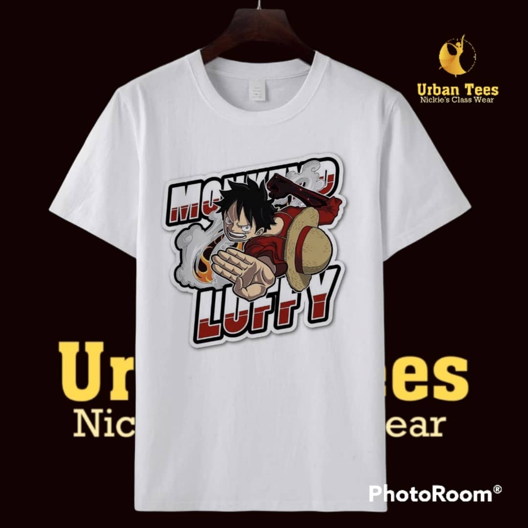 LUFFY ONE PIECE (NEW DESIGNS) T-SHIRT FOR KIDS AND  ADULTS.UNISEX.SUBLIMATION PRINT