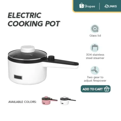 HOT Elayks Portable Mini Electric Stainless Steel Multifunction Non Stick Electric Pot