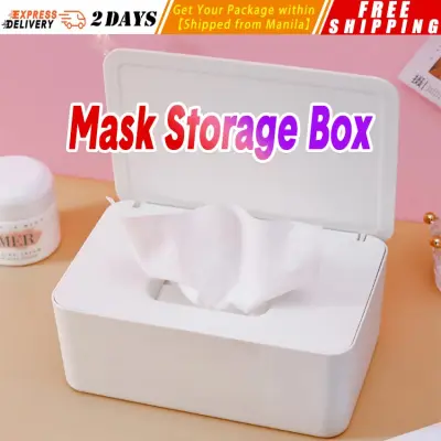 Mini Desktop Plastic Face Mask Storage Tissue Case Dust-proof Moistureproof Security Mask Holder Dispenser Accessories Mask-Storgage-Box