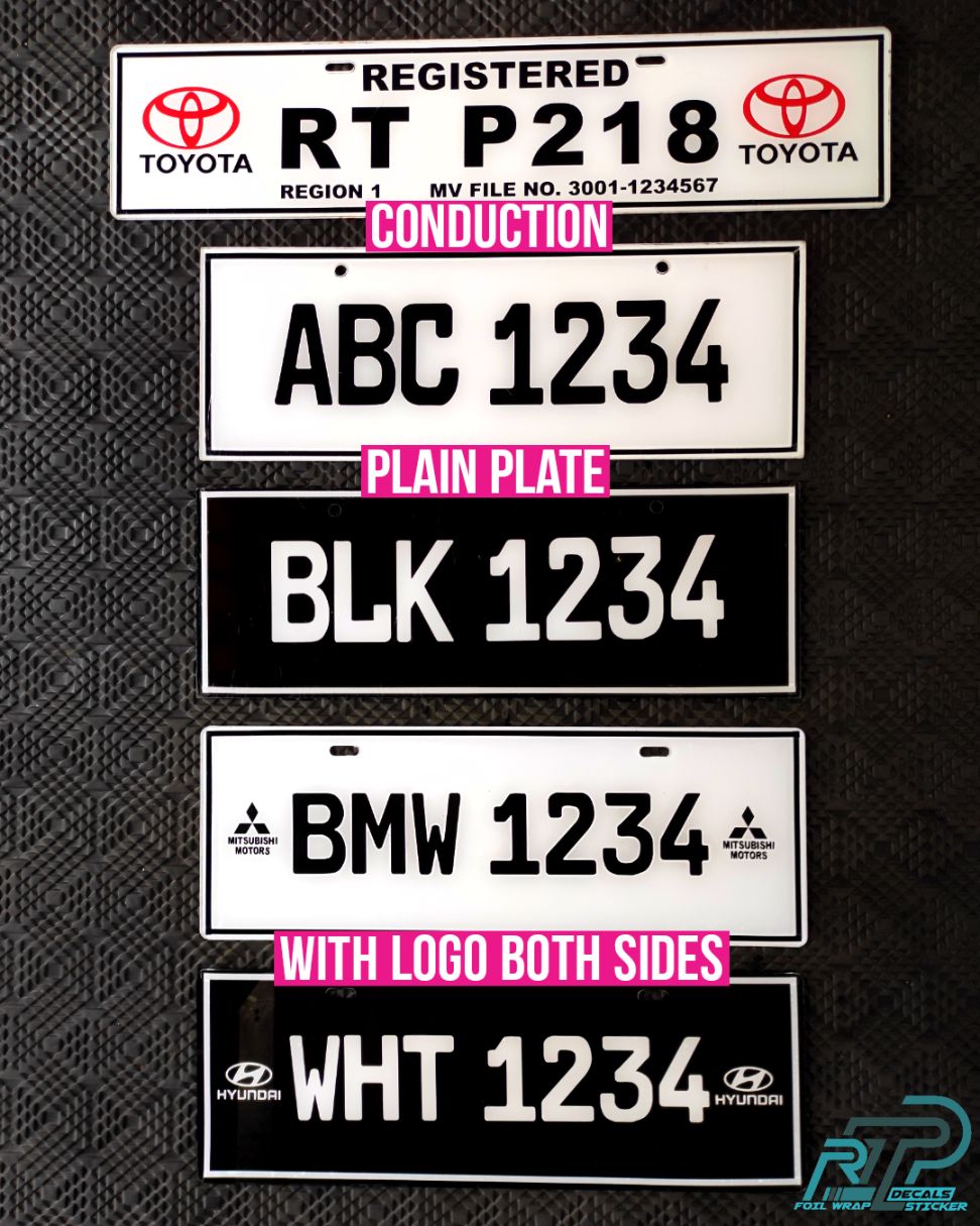 Virtual & Temporary Acrylic Car(2pcs) Plate (All kinds of Brand