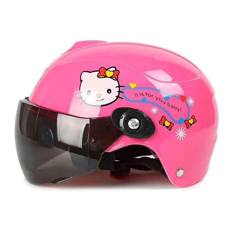 child's motorbike helmet with visor