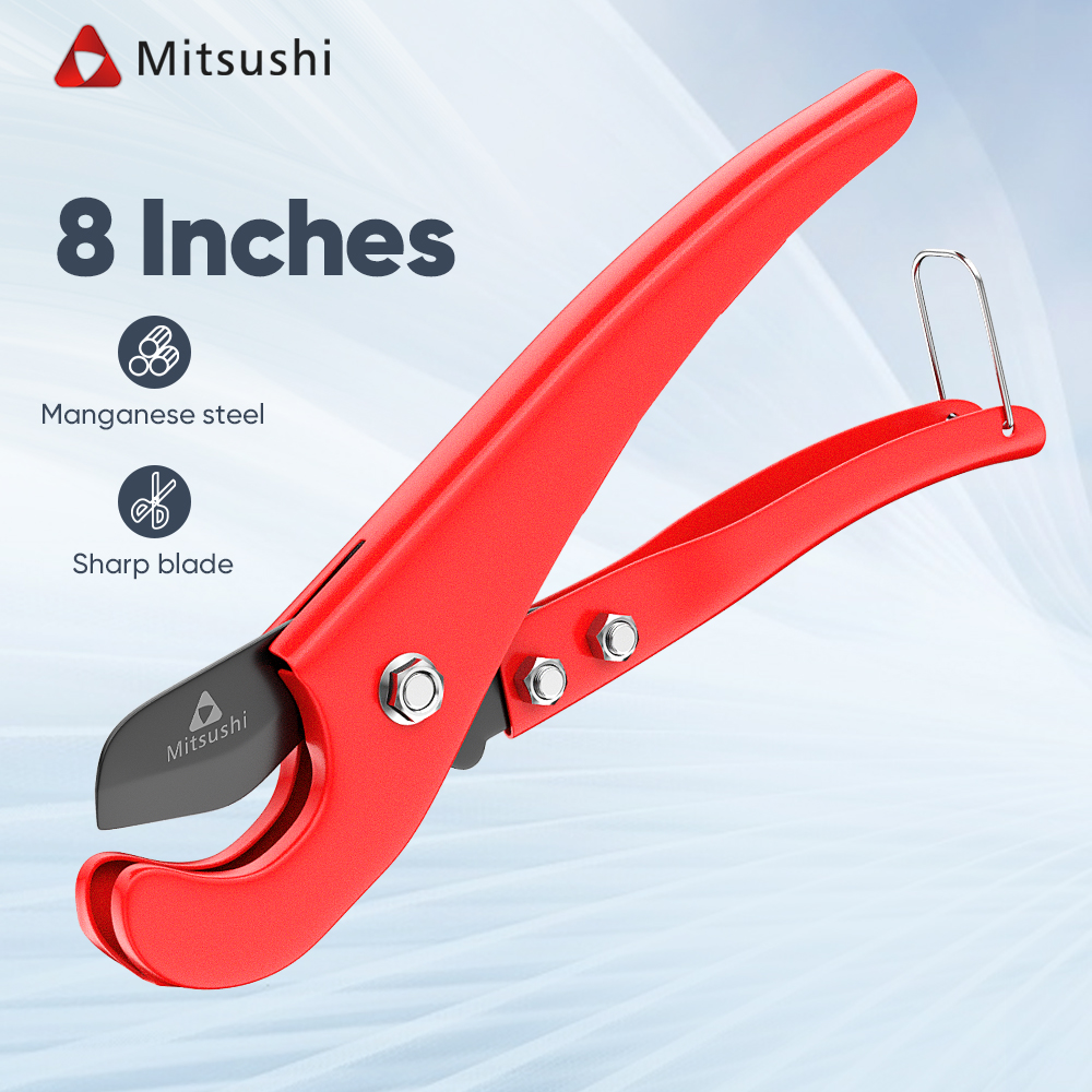 Mitsushi Vinyl Pipe Cutter Tube Cutter 8/9" inches SK5 Blade PVC Cutter 342MM Metal Blade Grip