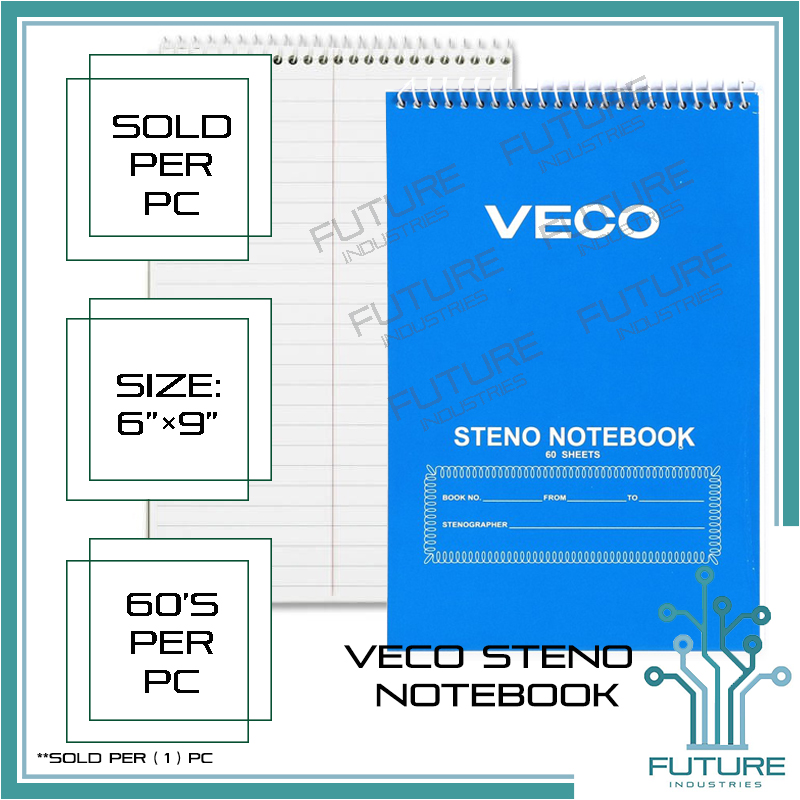 Steno Notebook VECO Brand (6 x 9) School Notebook Office Notebook