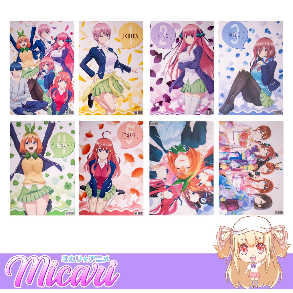 3qVMicari Gotoubun no Hanayome The Quintessential Quintuplets (8 pcs) A3  Anime Poster | Lazada PH