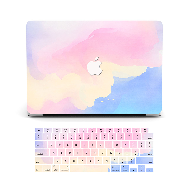 Laser Rainbow Style Case for New MacBook Air Pro 13 11 Inch Model A1932 A2179 A2337 A2338 M1 Chip with Touch ID 2018 2019 2020 2021 Lightweight Soft Touch Hard Laptop Protective Shell Keyboard Keypad Cover