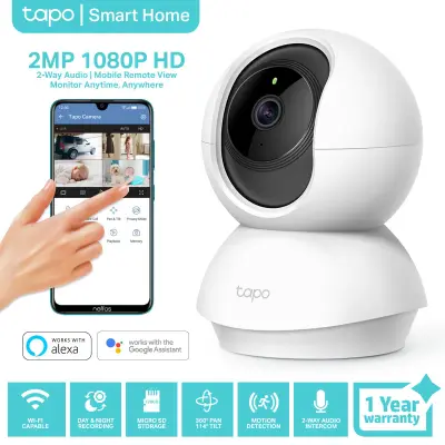 TP-Link Tapo C200 Pan/Tilt 360° 1080p Night Vision Home Security Wi-Fi Camera | Two-way Audio WiFi Camera | Wireless CCTV Surveillance | Baby Camera | Indoor IP Cam CCTV Camera Connect to Cellphone | Camera Wifi | TP LINK | TPLINK Smart Home