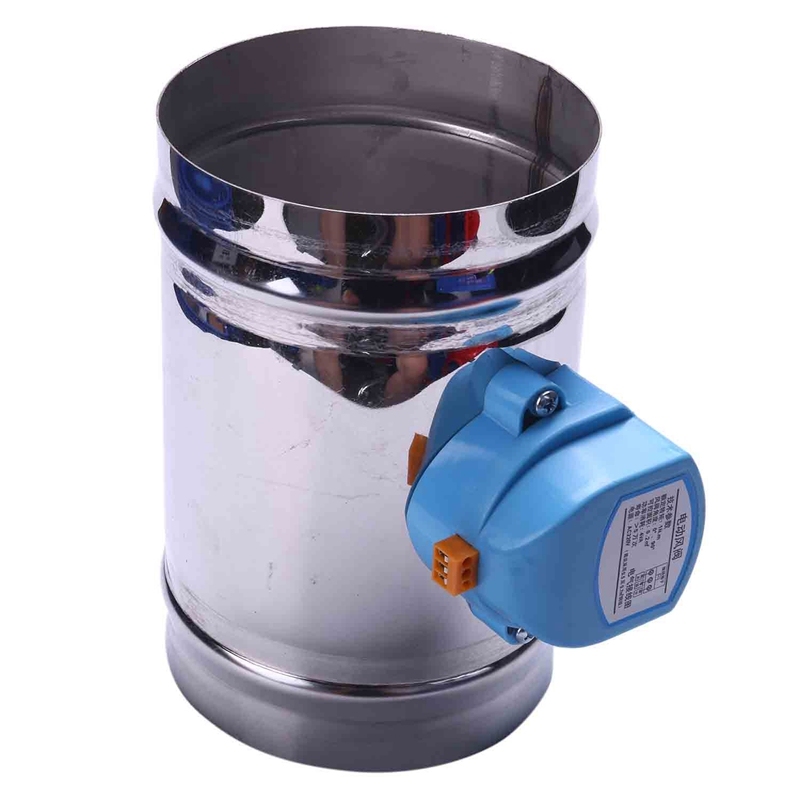 125mm stainless steel air damper valve HVAC electric air duct motorized damper for 5 inch ventilation pipe valve 220V