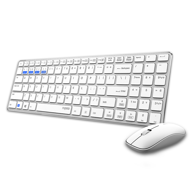 Rapoo 9300T/9300M Wireless Bluetooth Mouse & Keyboard Set 4.9mm Ultra ...