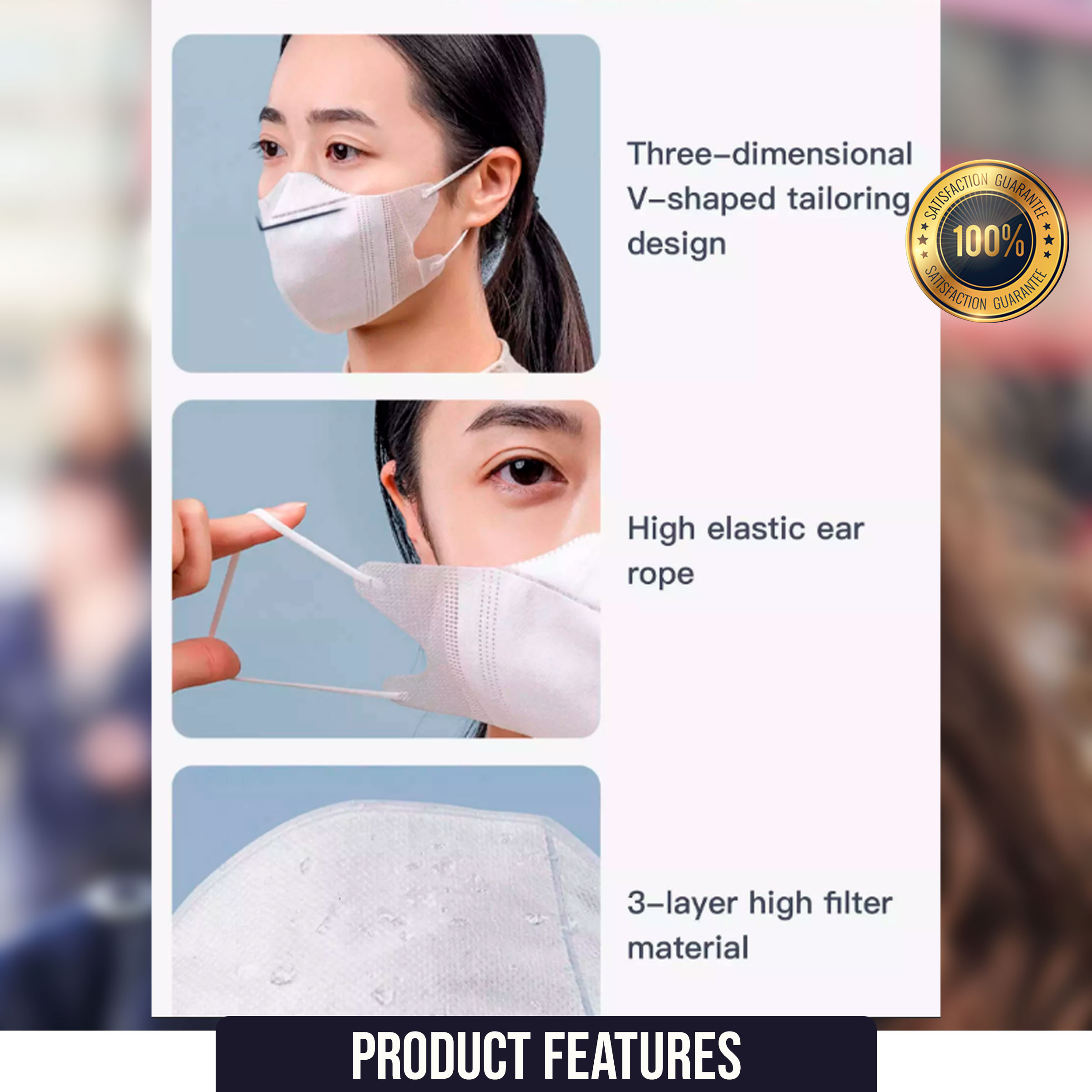 10pcs 3D facelifting butterfly mask more effectively protect the nasal